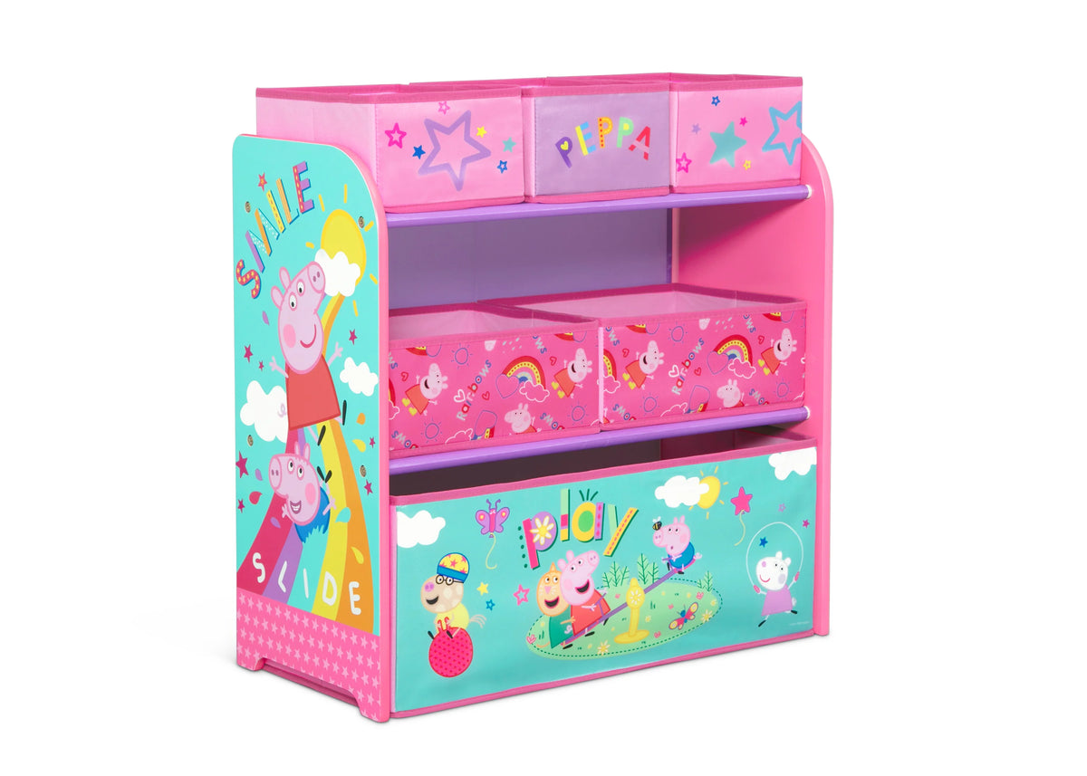Peppa Pig Design & Store 6 Bin Toy Storage Organizer