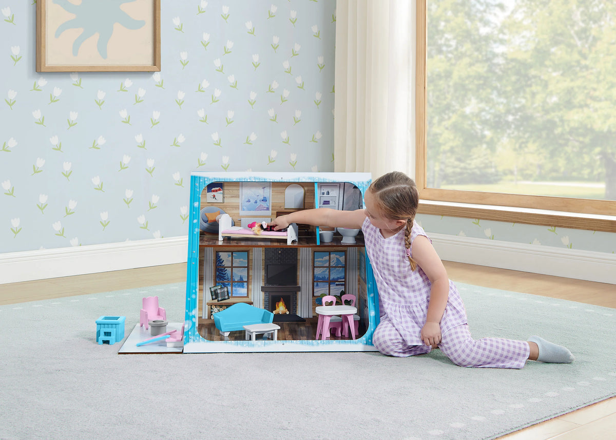 Ski Chalet A-Frame Dollhouse