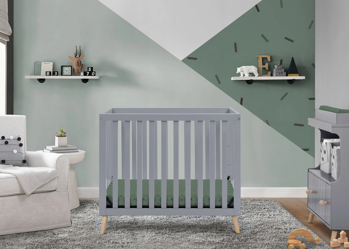 Essex Convertible Mini Baby Crib with 2.75-Inch Mattress, Greenguard Gold Certified