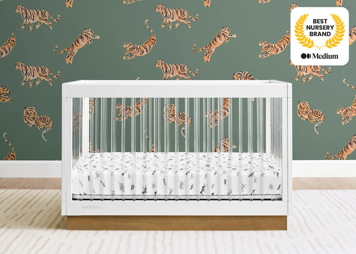 James Acrylic 4-in-1 Convertible Crib