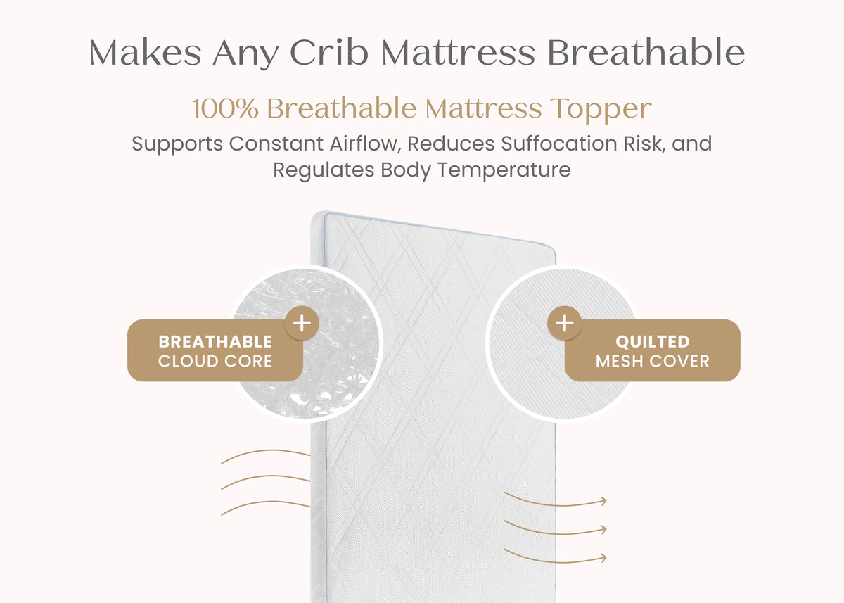 Breeze Breathable Crib Mattress Topper