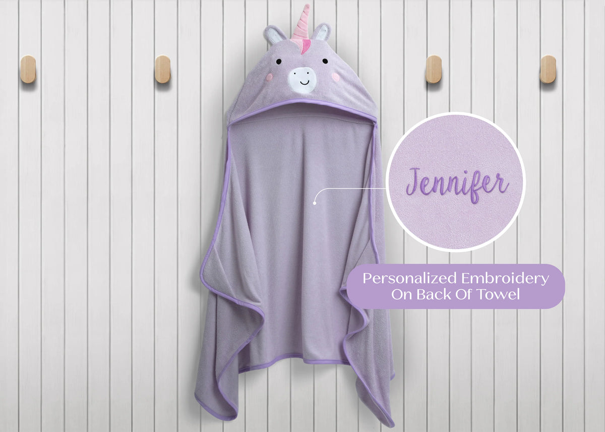 Personalized Kids Hooded Bath Towel with Pockets
