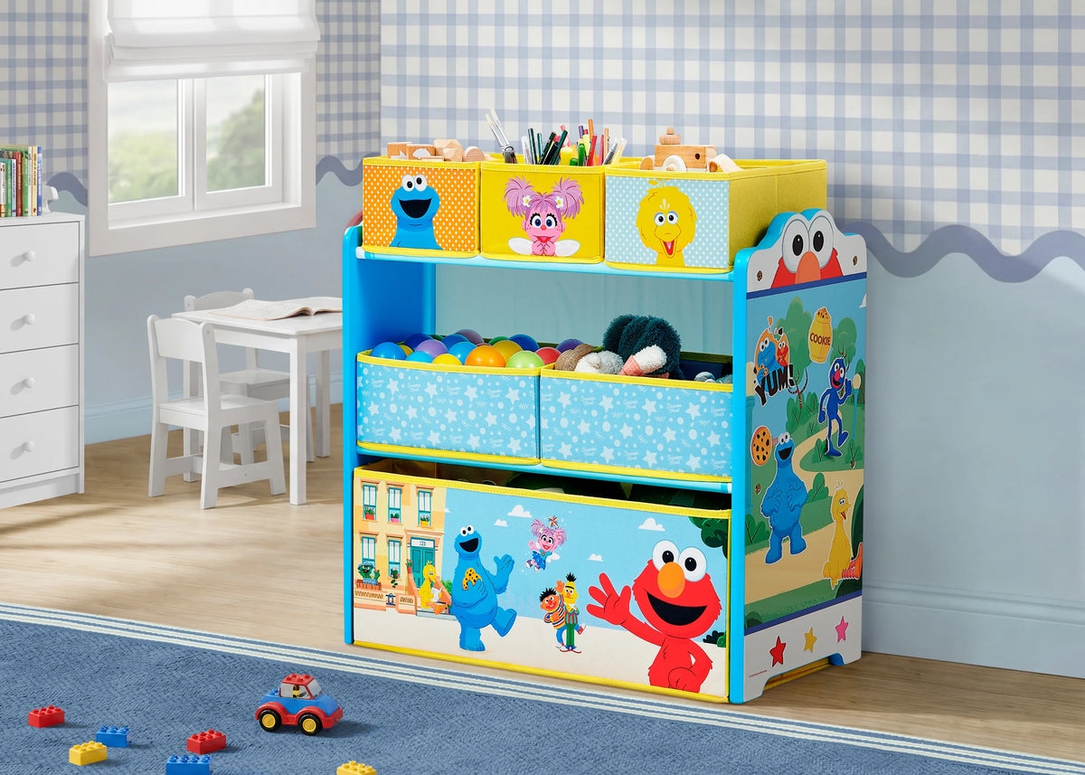 Sesame Street 6 Bin Design and Store Toy Organizer