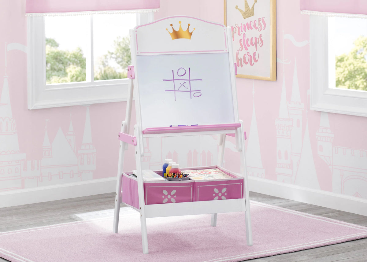 Princess Crown Wooden Activity Easel with Storage