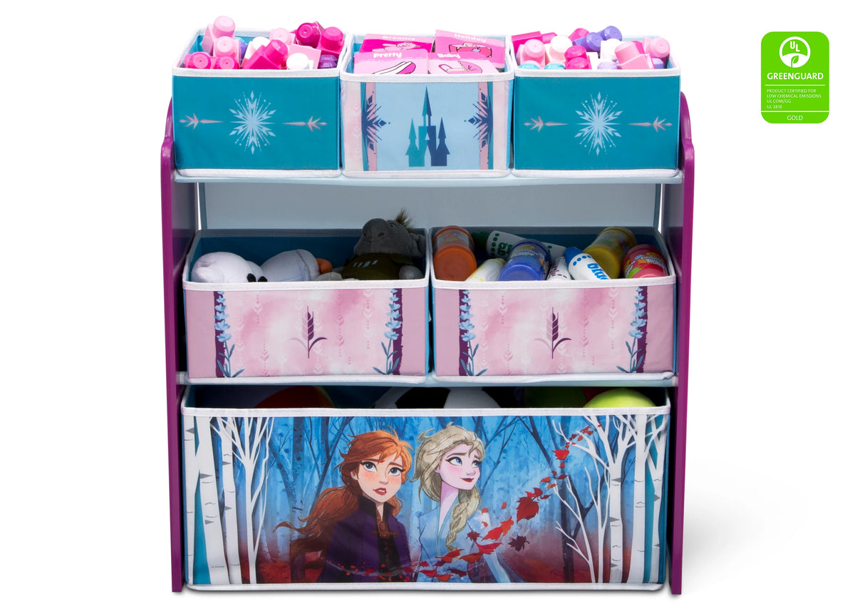 Frozen II Design and Store 6 Bin Toy Organizer