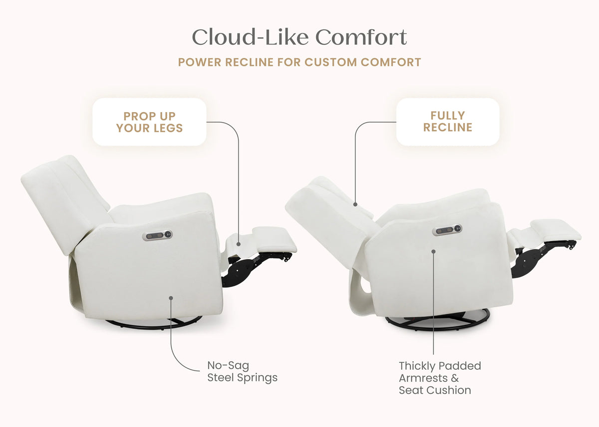 Mercer Electronic Power Recliner and Swivel Glider with USB-A and Type-C Ports in Stain-Resistant Performance Fabric
