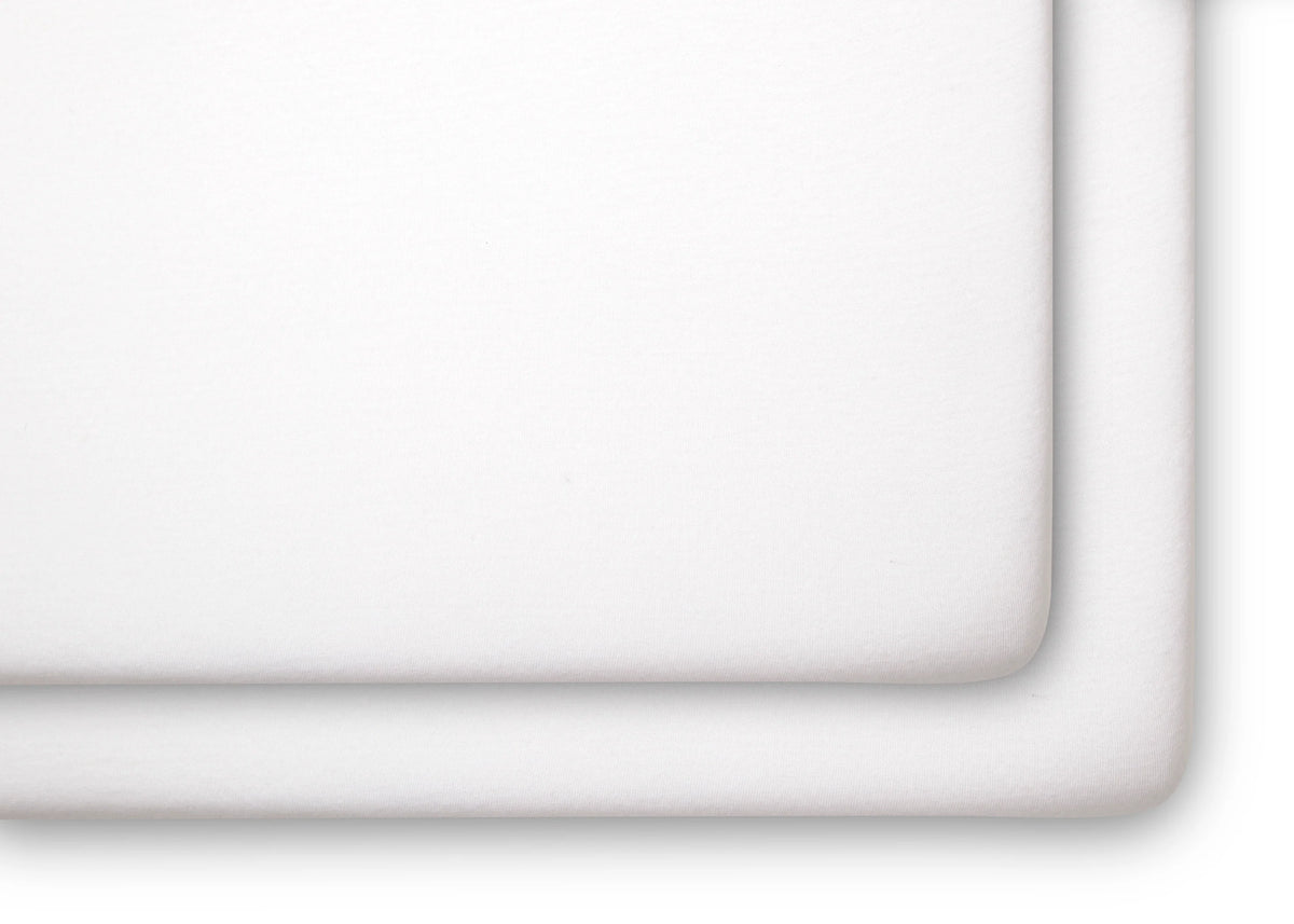 Fitted Crib Sheets - 2 Pack, White