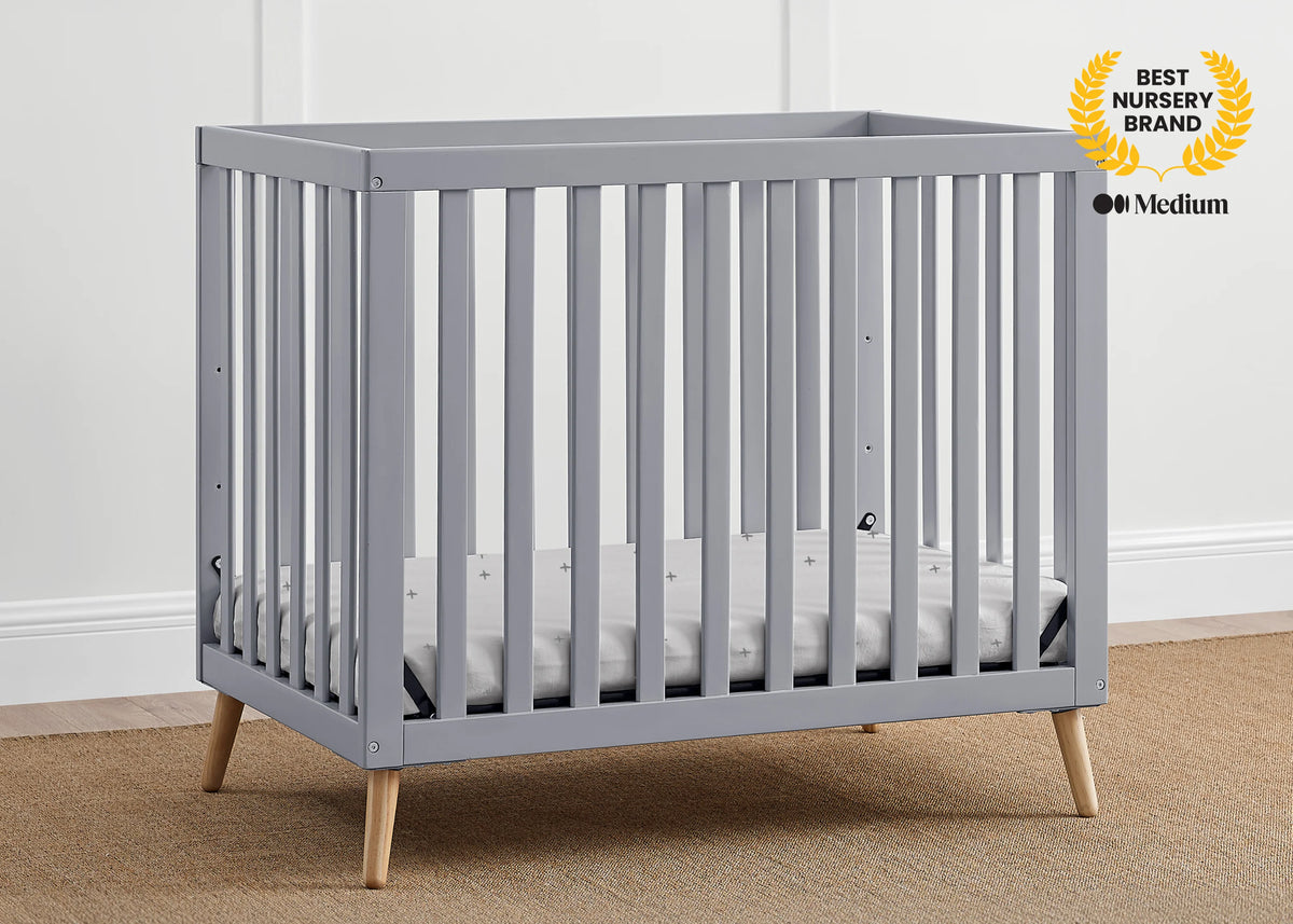 Essex Convertible Mini Baby Crib with 2.75-Inch Mattress, Greenguard Gold Certified