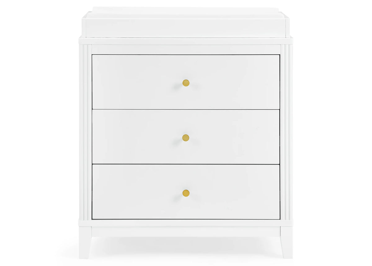 Eloise 3 Drawer Dresser with Changing Top and Interlocking Drawers