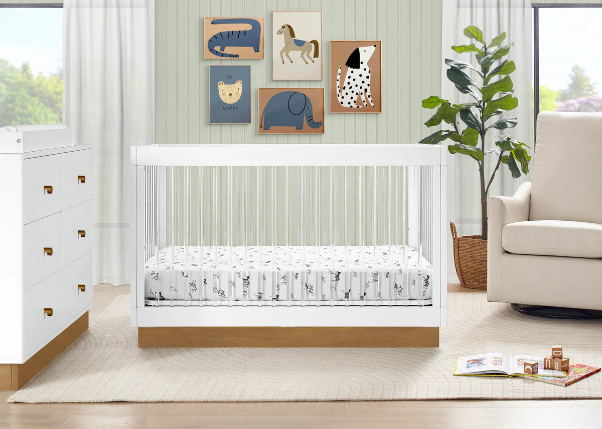 James Acrylic 4-in-1 Convertible Crib