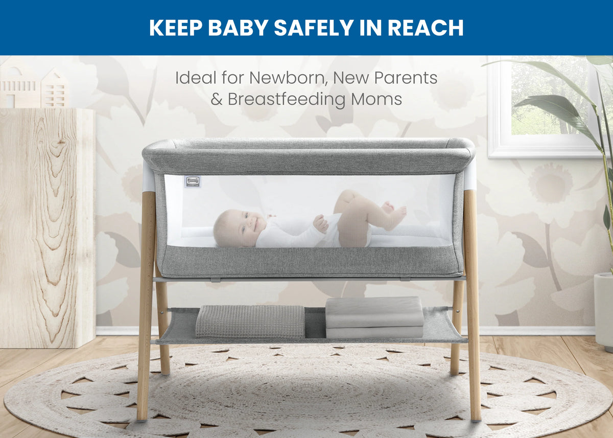 Koi by the Bed Bassinet with Natural Beechwood Legs