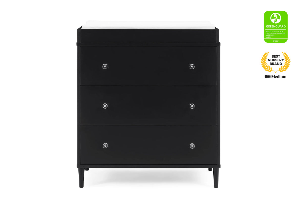 Bowie 3 Drawer Dresser with Changing Top and Interlocking Drawers