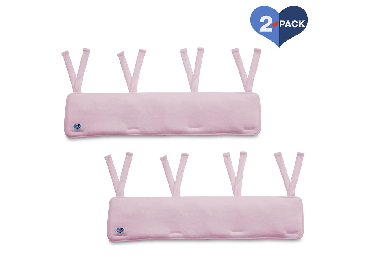 Waterproof Fleece Crib Rail Covers/Protectors for Short Side Rails, 2 Pack