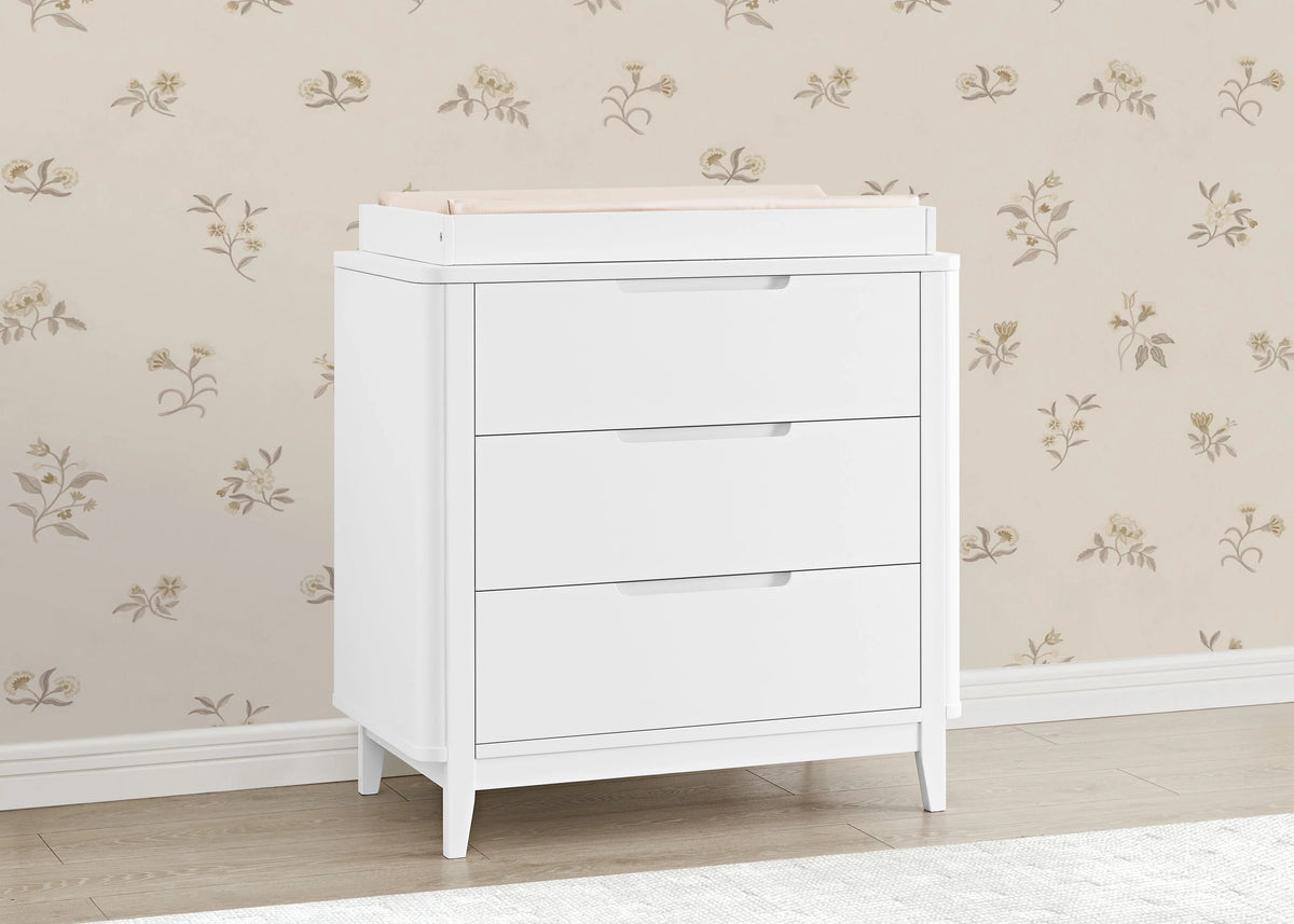 Noah 3 Drawer Dresser with Changing Top and Interlocking Drawers