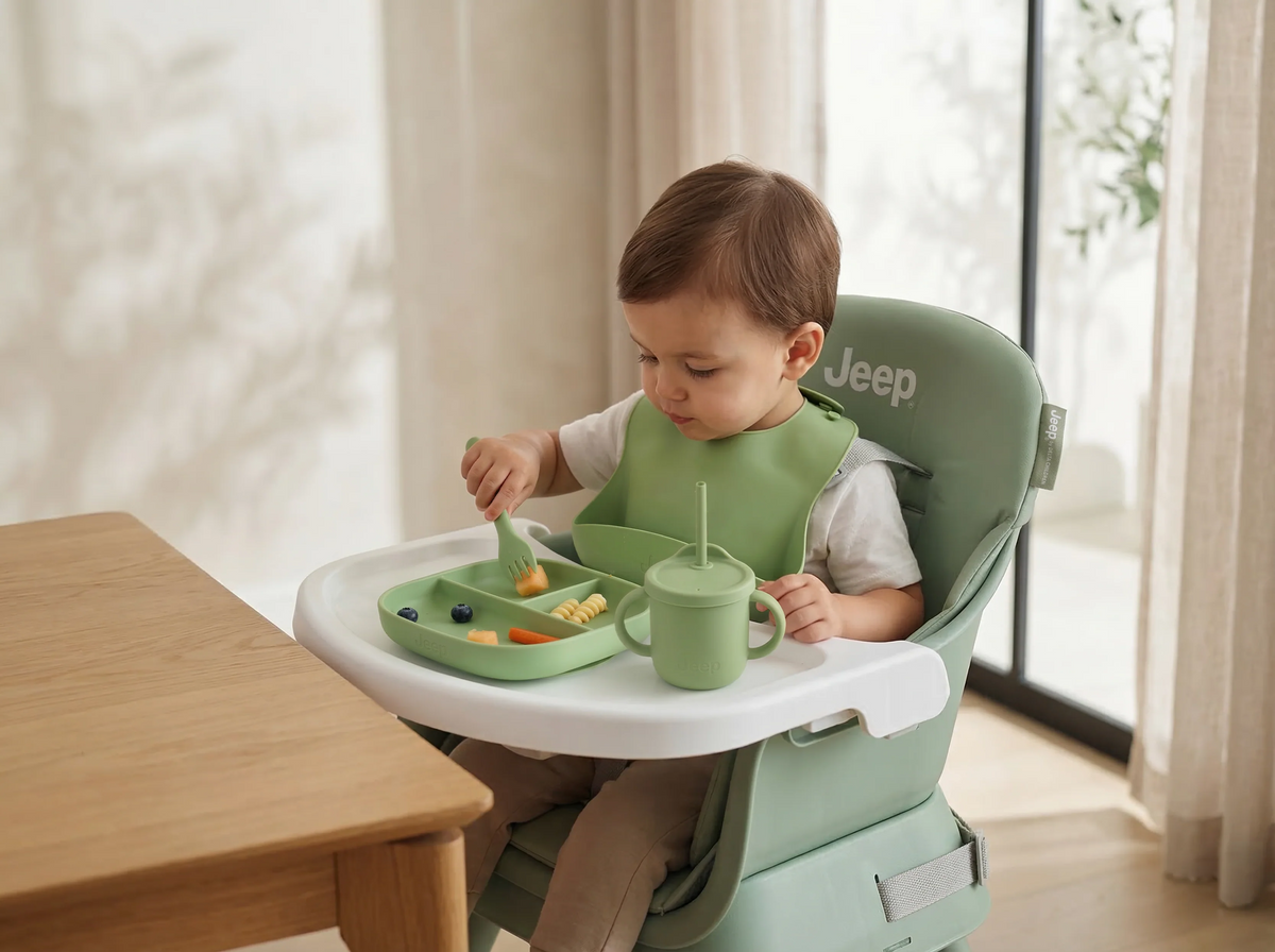 100% Silicone 10-Piece Baby Feeding Set