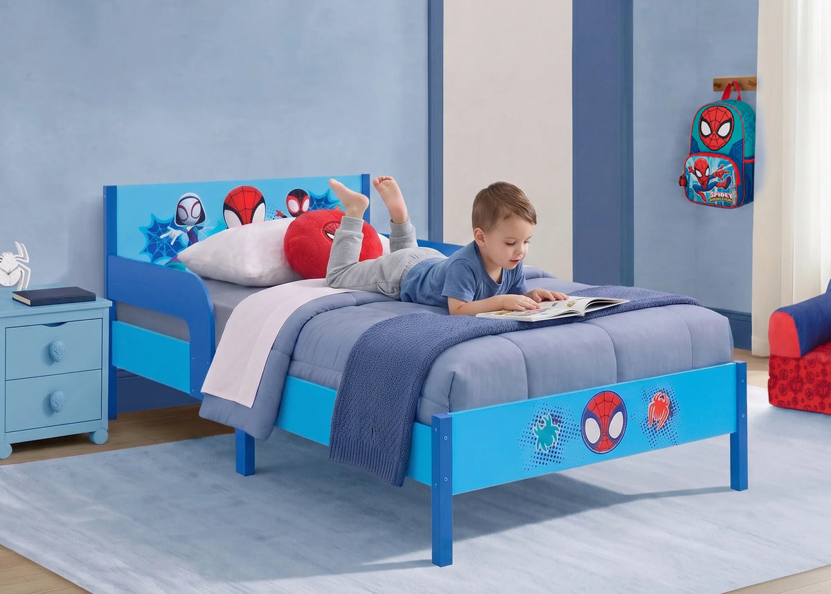 Spidey and His Amazing Friends Wood Twin Bed with Removable Guardrails