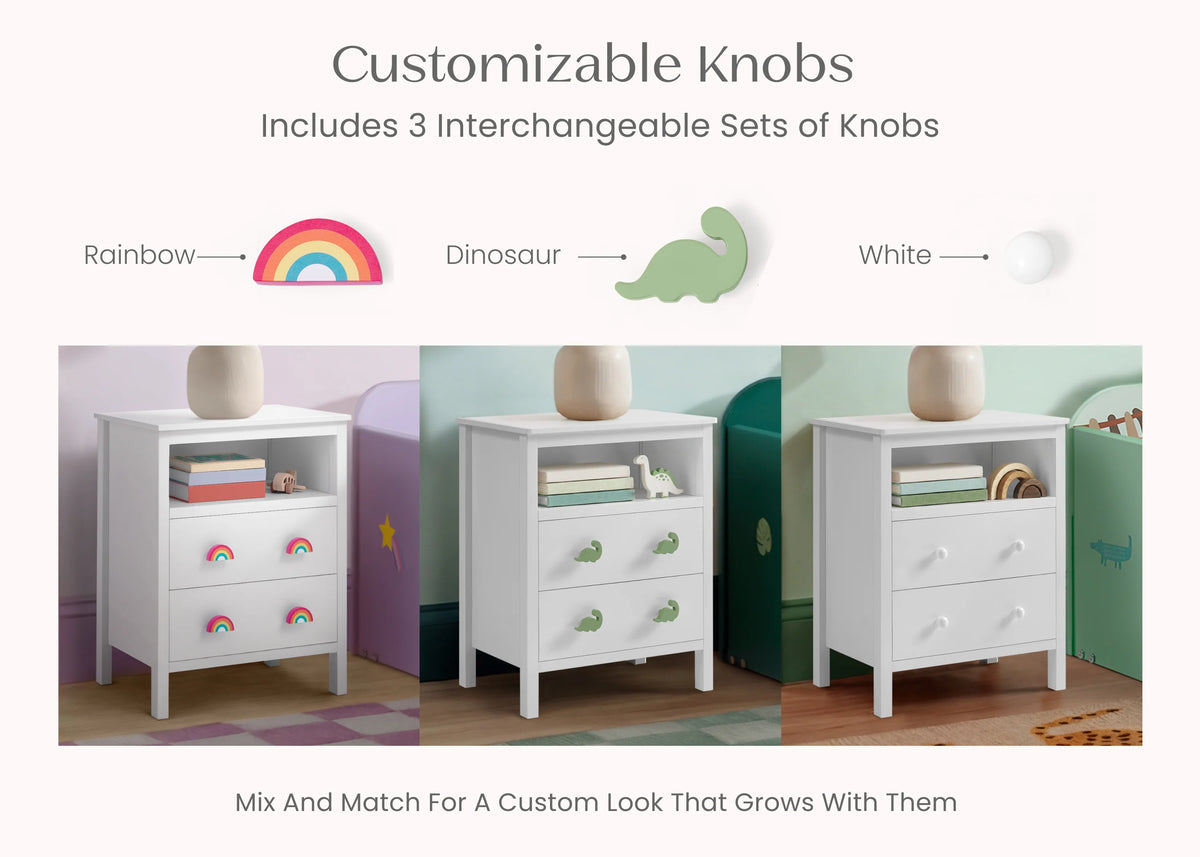 Dreamer Kids Nightstand with Interchangeable Knobs