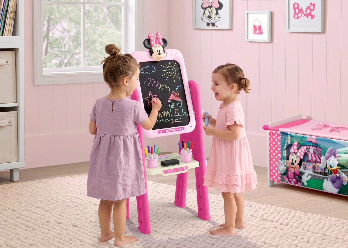 Minnie Mouse 2-in-1 Double Sided Art Easel with Whiteboard & Chalkboard