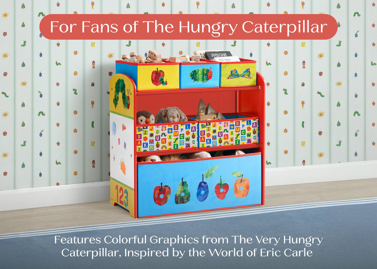 The Very Hungry Caterpillar 6 Bin Design and Store Toy Organizer