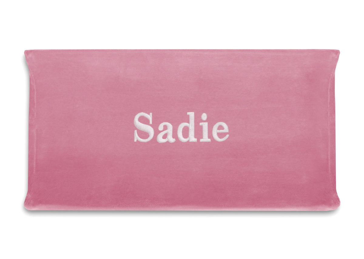 Personalized Contoured Changing Pad with Plush Cover