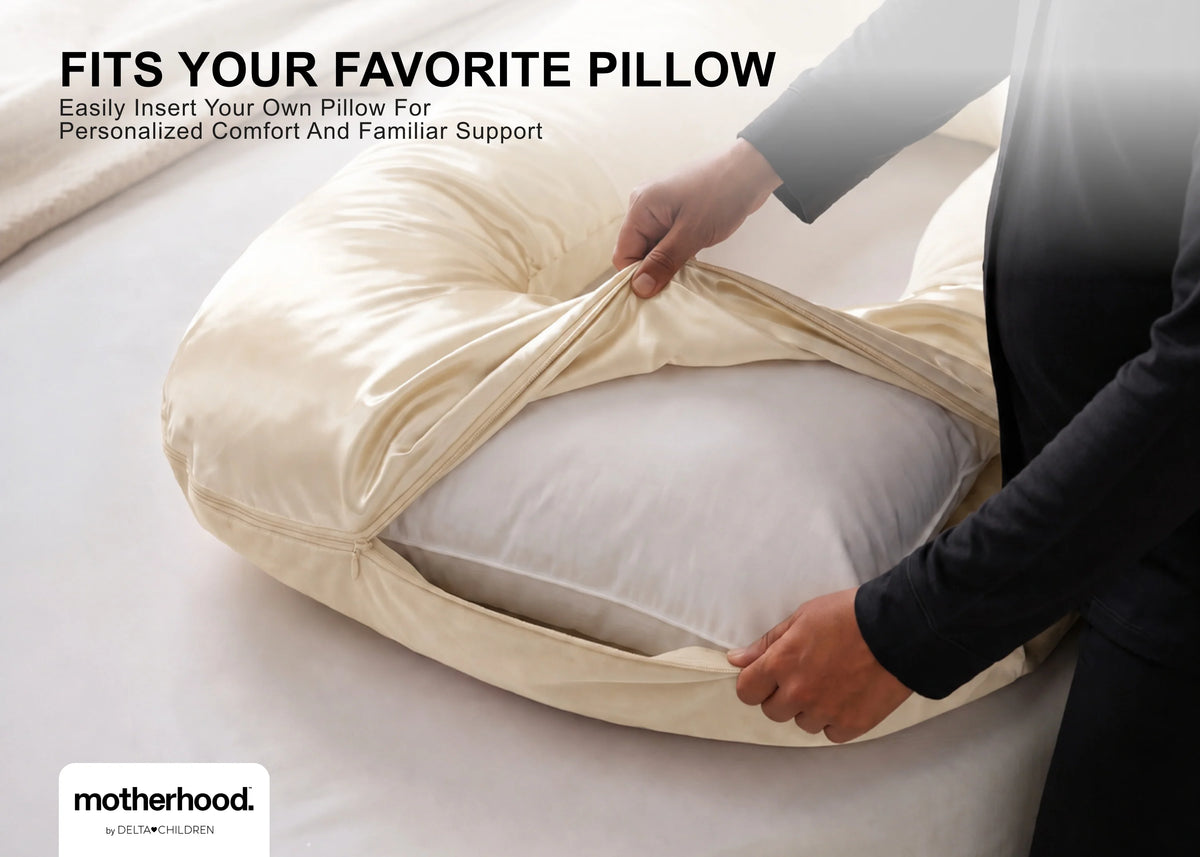 U-Shaped Pregnancy Pillow with Customizable Head Pillow