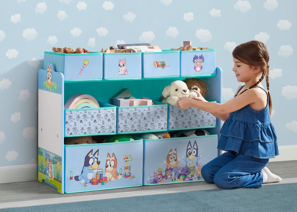 Bluey Deluxe 9 Bin Design and Store Toy Organizer